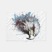 Adlermalerei Fleecedecke (Vorderseite (Horizontal))