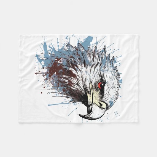 Adlermalerei Fleecedecke (Vorderseite (Horizontal))