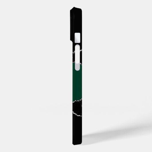 Adlernamenskript für schwarzen Smaragdgrün-Metall Case-Mate iPhone Hülle (Rückseite / Links)