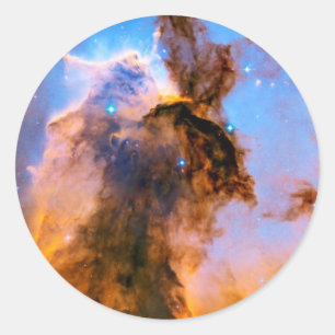 Adlernebel Stellarer Turm NASA Hubble Weltraumfoto Runder Aufkleber