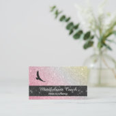 *~* Adlerpastel Ombre Universe Glitzer Meditation Visitenkarte (Stehend Vorderseite)