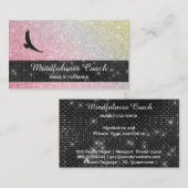 *~* Adlerpastel Ombre Universe Glitzer Meditation Visitenkarte (Vorne/Hinten)