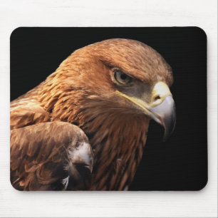 Adlerporträt abgeschieden auf Schwarzem Mousepad