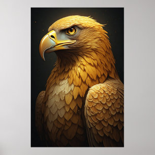 Adlerporträt Mächtiger Greifvogel Poster