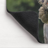 Adlerschale (Bubo bubo) Mousepad (Ecke)