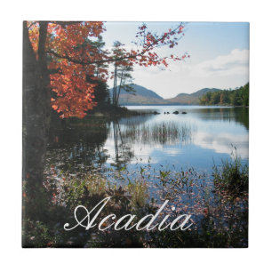 Adlersee, Herbst, Acadia Nationalpark, Maine Fliese