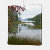 Adlersee und Blätter des Roten Apfels II Keramikornament (Links)