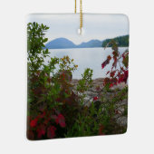 Adlersee und Rote Ahornfische Blätter Keramikornament (Rechts)