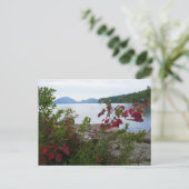 Adlersee und Rote Ahornfische Blätter Postkarte (Stehend Vorderseite)