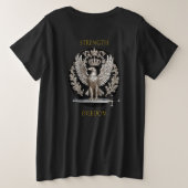 Adlerstärke und Freiheit Große Größe T-Shirt (Design Rückseite)