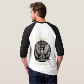 Adlerstärke und Freiheit T-Shirt (Schwarz voll)