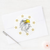 Adlerstars Runder Aufkleber (Umschlag)
