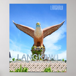 Adlerstatue Langkawi Malaysia Urlaubs-Souvenir Poster