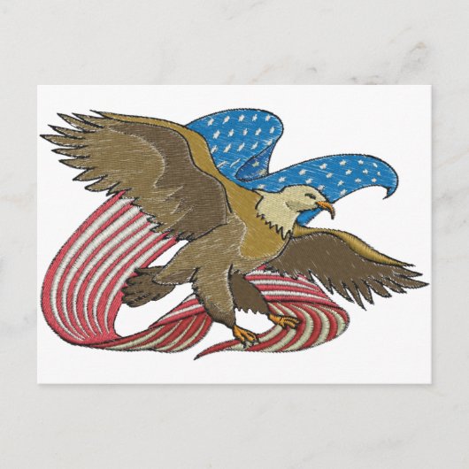 Adlerstickerin Postkarte (Vorderseite)