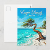 Adlerstrand Aruba Postkarte (Vorne/Hinten)