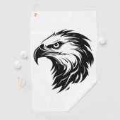 Adlervogel der Greifvogel-Silhouette Golfhandtuch (Insitu)