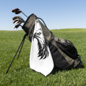 Adlervogel der Greifvogel-Silhouette Golfhandtuch (Gras)