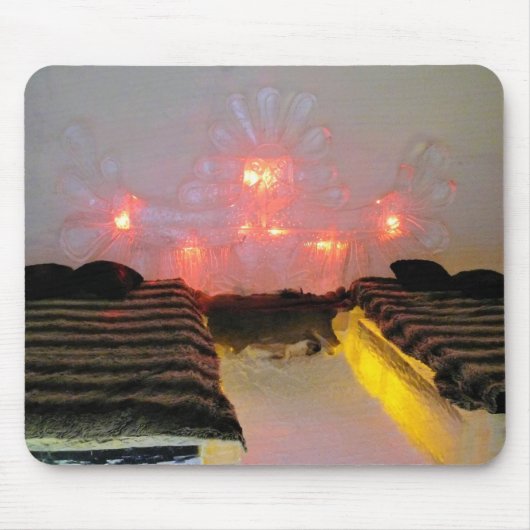 Adlerzimmer im Hotel de Glace, Quebec, Kanada Mousepad (Vorne)