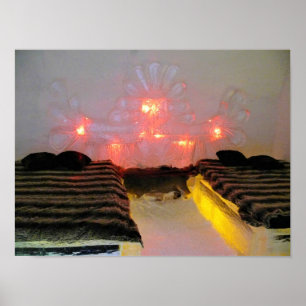 Adlerzimmer im Hotel de Glace, Quebec, Kanada Poster
