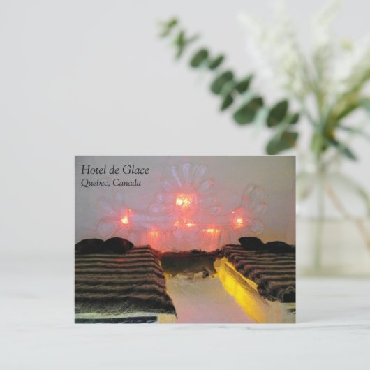 Adlerzimmer im Hotel de Glace, Quebec, Kanada Postkarte (Stehend Vorderseite)