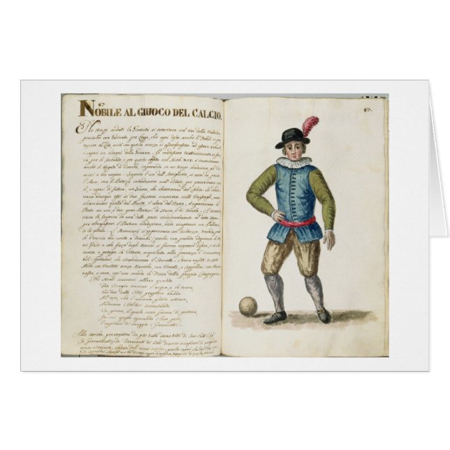 Adlig, der den Fußball, venezianisch (Manuskript, (Vorderseite (Horizontal))