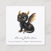 Adlige Baby Dragon Square Business Card Quadratische Visitenkarte (Vorderseite)