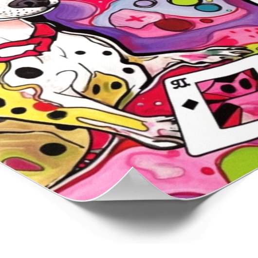 Adlige Chihuahua Hunde spielen Karten Poster (Ecke)