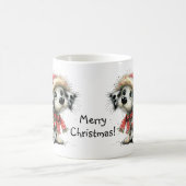 Adlige Dalmatiner Welpe in einer Weihnachtszeit We Kaffeetasse (Mittel)