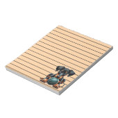 Adlige Doberman Puppy mit Ball Notizblock (Rotiert)