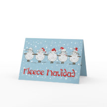 Adlige FUNNY Fleece Navidad Weihnachtsschaf