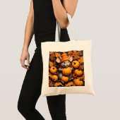Adlige Herbstmaus mit Pumpkins-Tasche Tragetasche (Vorderseite (Produkt))