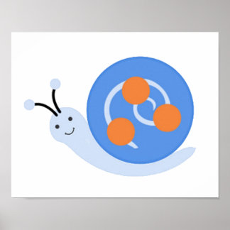 Adlige Hippity Snail Poster Print
