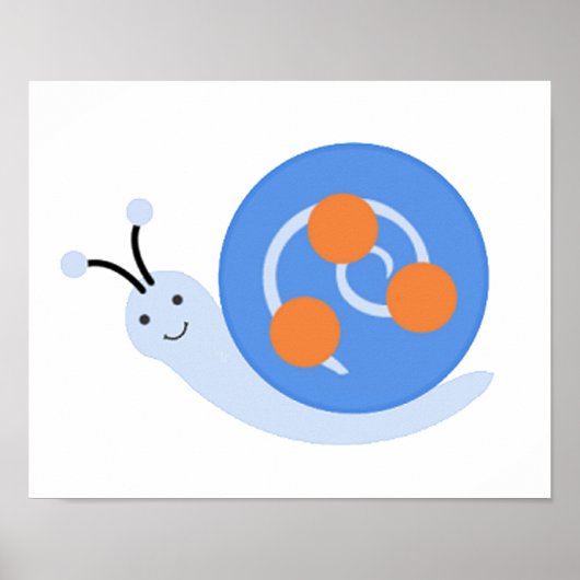 Adlige Hippity Snail Poster Print (Vorne)