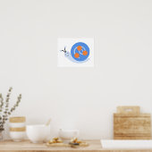 Adlige Hippity Snail Poster Print (Küche)