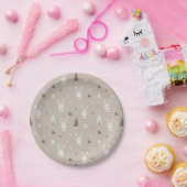 Adlige Kaninchen Kids Musterpapiere Teller (Party)