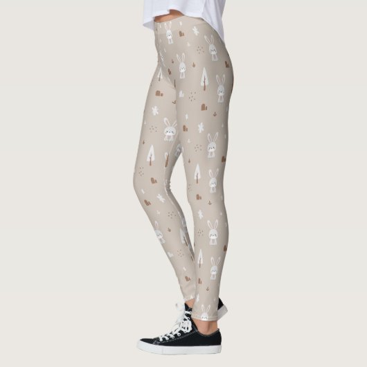 Adlige Kaninchen Kindermuster Leggings (Links)