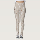 Adlige Kaninchen Kindermuster Leggings (Vorderseite)