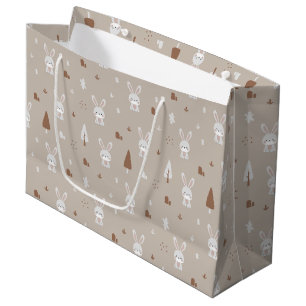 Adlige Kaninchenmuster große Geschenktasche Geschenktüte
