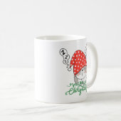 Adlige Katze schläft zu Weihnachten wartend ein Kaffeetasse (VorderseiteRechts)