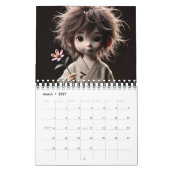 Adlige Kinder mit Blume Kalender (Mär 2027)