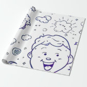 Adlige Kinderzimmer Kids Muster Farbseite Geschenkpapier (Ungerollt)