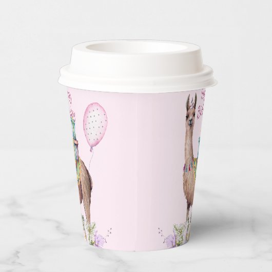 Adlige Lama-Papiertafeln Pappbecher (Rechts)