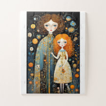 Adlige Märchenfiguren in einer Fantasiewelt