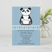 Adlige niedliche Babypanda Babydusche Einladung (Stehend Vorderseite)