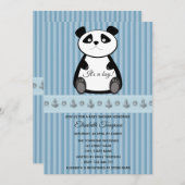 Adlige niedliche Babypanda Babydusche Einladung (Vorne/Hinten)