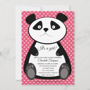 Adlige niedliche Babypanda-Babydusche Einladung