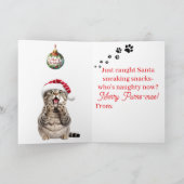 Adlige Niedliche Weihnachtskarte der Katze Karte (Innenseite)