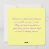 Adlige Osterkarte Pastete Frühling Feiertagskarte (Rückseite)