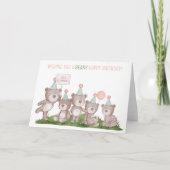 Adlige Party Bears Geburtstagskarte Karte (Vorderseite)