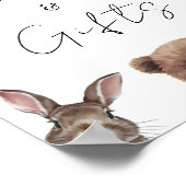 Adlige Safaritiere Baby Duschkarten und Geschenk Poster (Ecke)